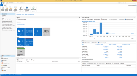 Role centrum Microsoft Dynamics NAV